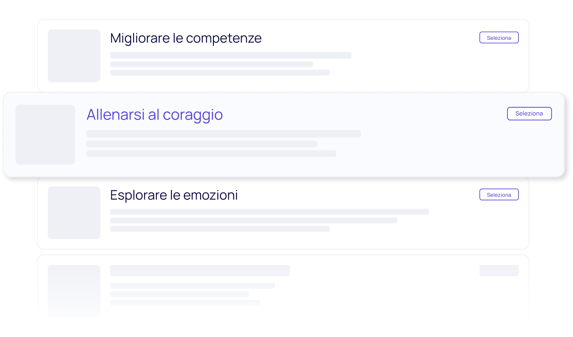 Grafica programmi di coaching per allenare le soft skills