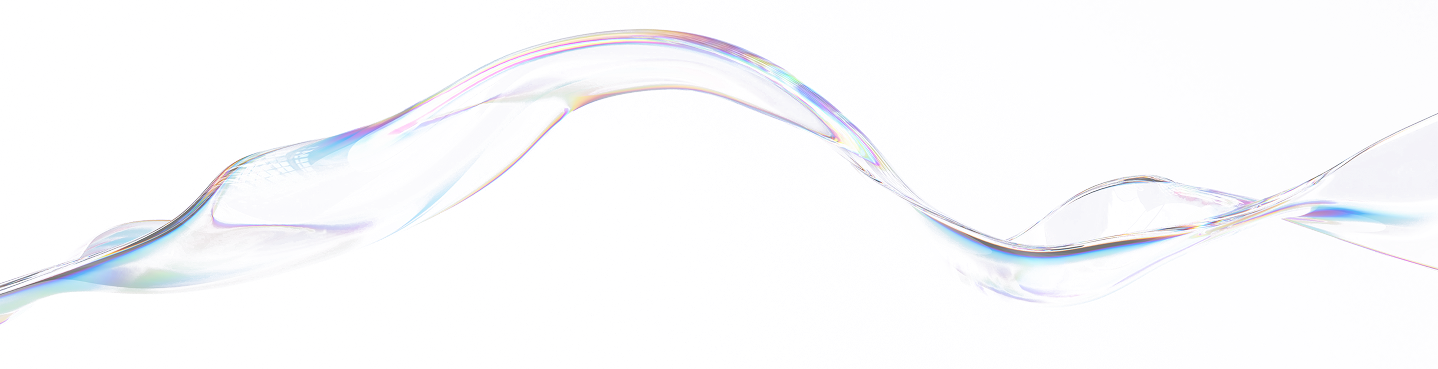 Bolla trasparente con riflessi colorati