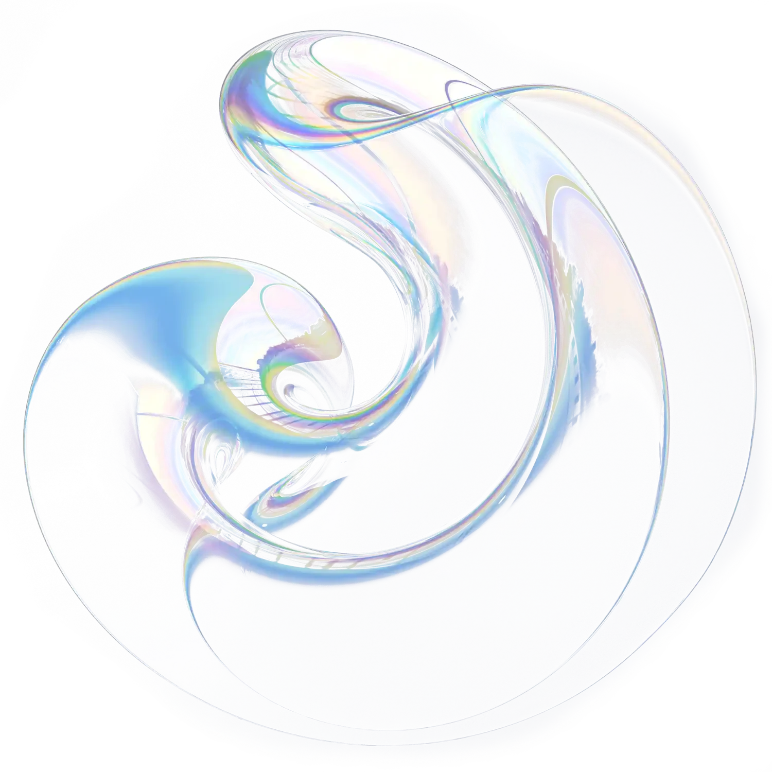 Bolla trasparente con riflessi colorati