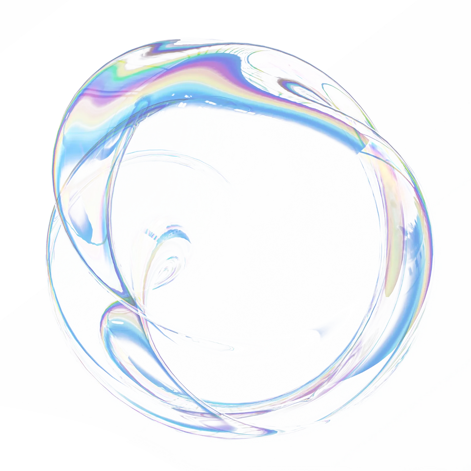 Bolla trasparente con riflessi colorati