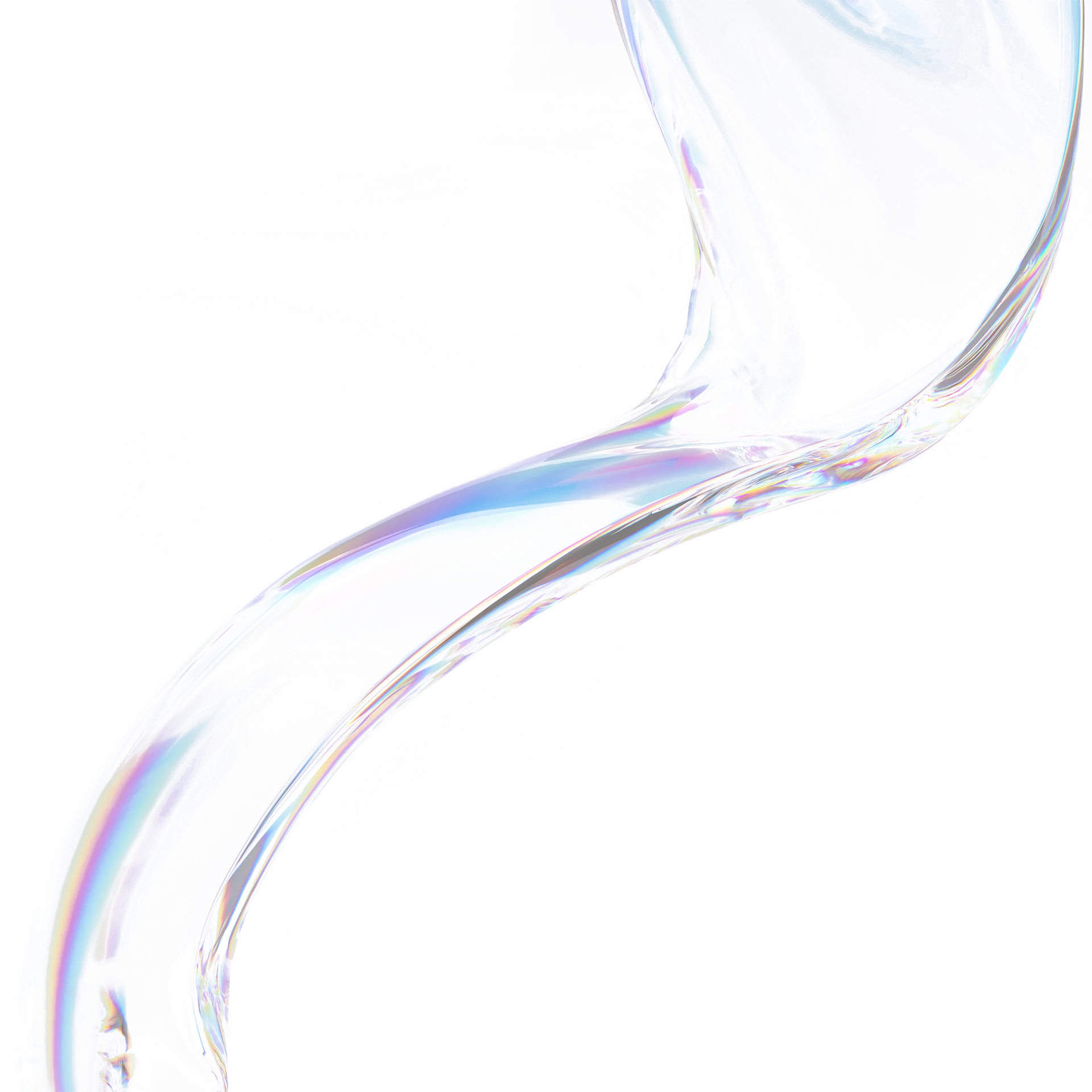 Bolla trasparente con riflessi colorati