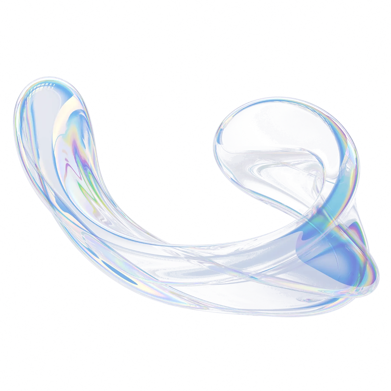 Bolla trasparente con riflessi colorati